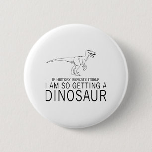 Geschichte und Dinosaurier Button