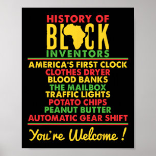 Geschichte vergessener schwarzer Erfinder schwarze Poster