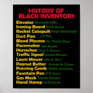 Geschichte von Black Inventors Black History Monat Poster