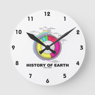Geschichte von Erde (geologische Zeit) Runde Wanduhr