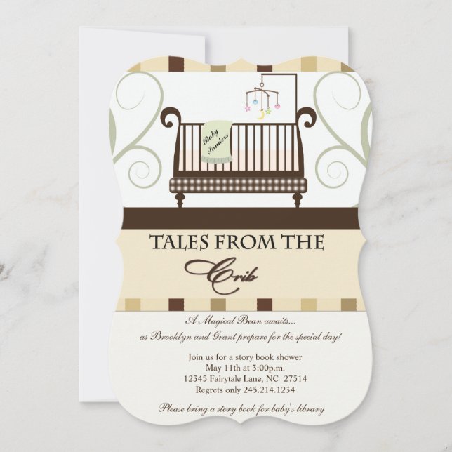 Geschichten aus dem Crib Storybook Einladung (Vorderseite)