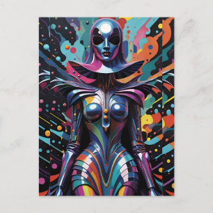 Geschichten der Cyborg-Nonne - Ken Gage Kunst Postkarte