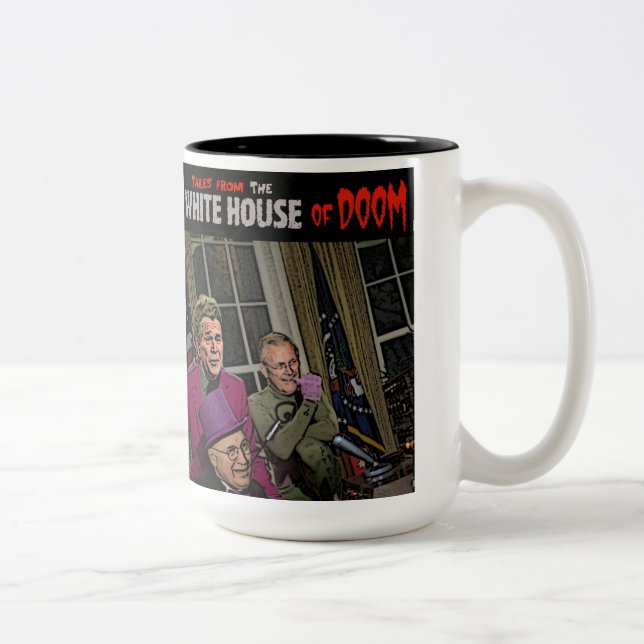 Geschichten vom weißen Haus von SCHICKSAL Bush Zweifarbige Tasse (Rechts)