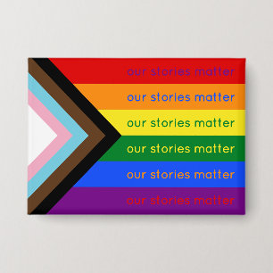 Geschichten zählen Regenbogenflagge Gay Pride Inte Button