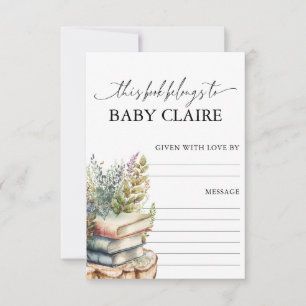Geschichtenbuch-Baby-Party-Buch-Plattenkarte Einladung