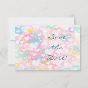 Geschichtete Herzen Aquarell Hochzeit Termin merke Save The Date