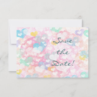 Geschichtete Herzen Aquarell Hochzeit Termin merke Save The Date