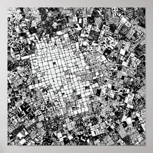 Geschichtete urbane Textur: Street-Art-Mosaik Poster