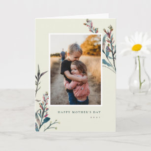 Geschichtete Wildblumen Faltkarte Muttertag Karte