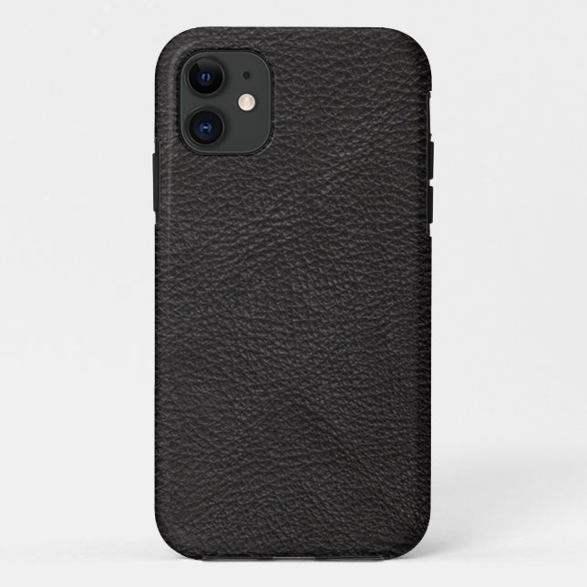 Geschichteter Fall von Black Leather Case-Mate iPh Case-Mate iPhone Hülle (Rückseite)