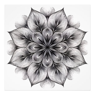 Geschichtetes Blütenmandala Fotodruck