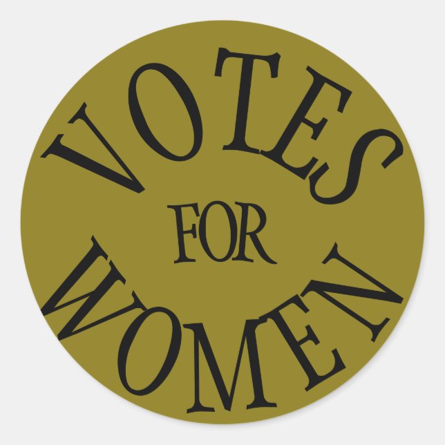 Geschichtliche Wahlurne Frauen wählen Runder Aufkleber (Vorderseite)