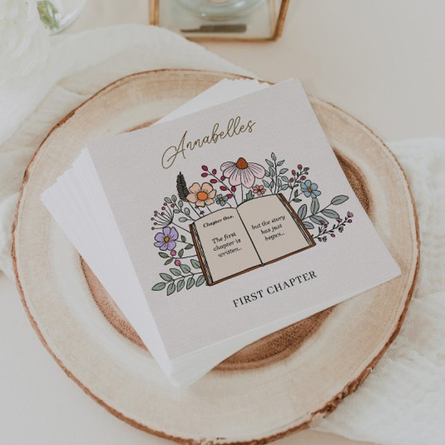 Geschichtsbuch Erstes Kapitel Florale Mädchen Gebu Serviette (Von Creator hochgeladen)