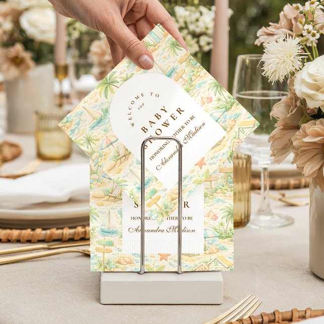 Geschichtsbuch-Tropentiere - Babyshower Serviette (Von Creator hochgeladen)