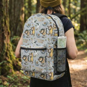 Geschichtsbuch Wilde Dinge Abenteuer Muster Bedruckter Rucksack
