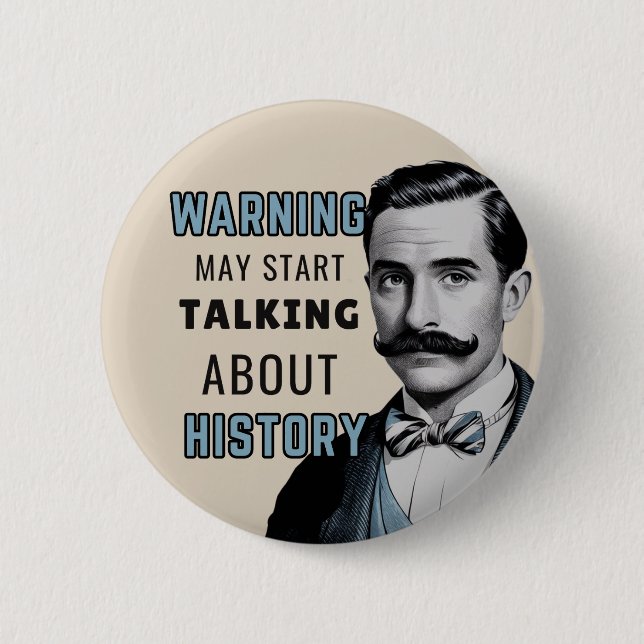 Geschichtsbühne, historisch, alt, Vintag Button (Vorderseite)