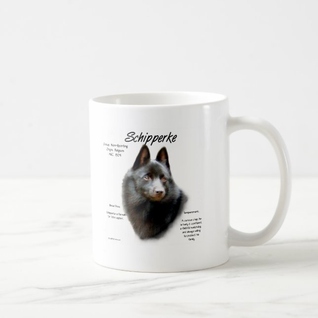 Geschichtsdesign von Schipperke Kaffeetasse (Rechts)