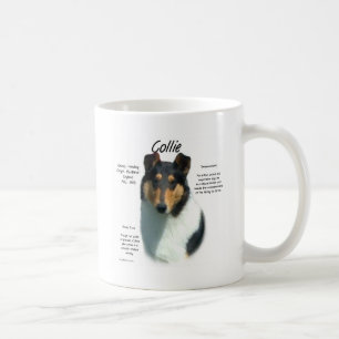 Geschichtsentwurf des Collie-(Tri glattes) Tasse