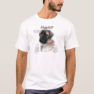 Geschichtsentwurf des Mastiff-(Aprikose/flaumiges) T-Shirt