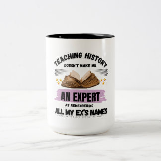 Geschichtslehrer: Daten, nicht Verabredet Desaster Zweifarbige Tasse