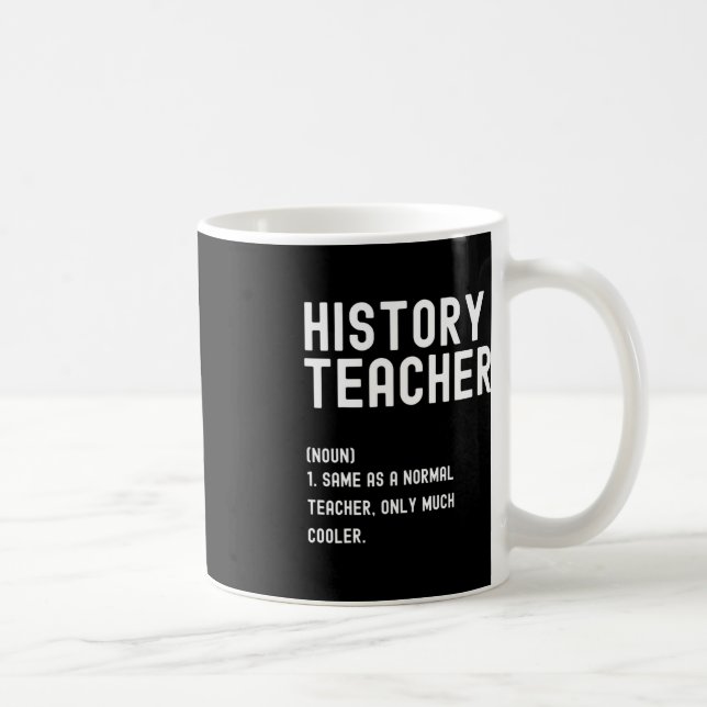 Geschichtslehrer definiert ersten Schultag Kaffeetasse (Rechts)