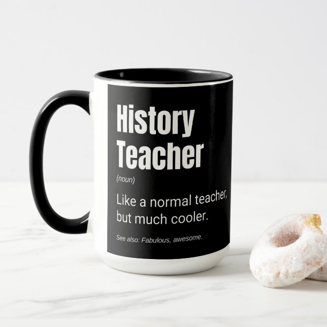 Geschichtslehrer Funny Professor Definition Tasse (Mit Donut)