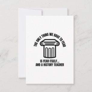 Geschichtslehrer fürchten dankeskarte