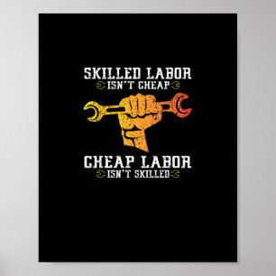 Geschickte Arbeit ist nicht billig - Geschenk am A Poster
