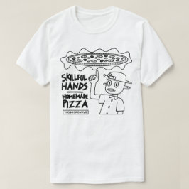 Geschickte Hände hausgemachte Pizza T-Shirt