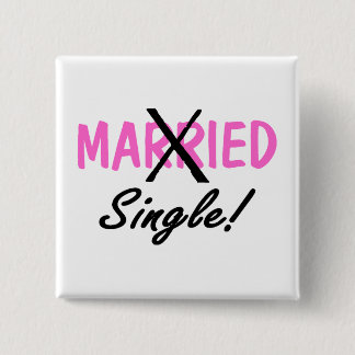 Geschiedener Single (Rosa) Button