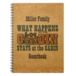 Geschieht am Kabinepersonalisierten Guestbook Notizblock