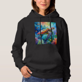 Geschilderte Meeresschildkröte Hoodie