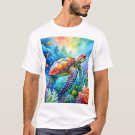 Geschilderte Meeresschildkröte T-Shirt