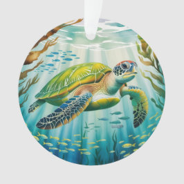 Geschilderte Schildkröte Ornament