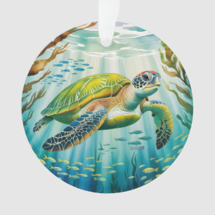 Geschilderte Schildkröte Ornament