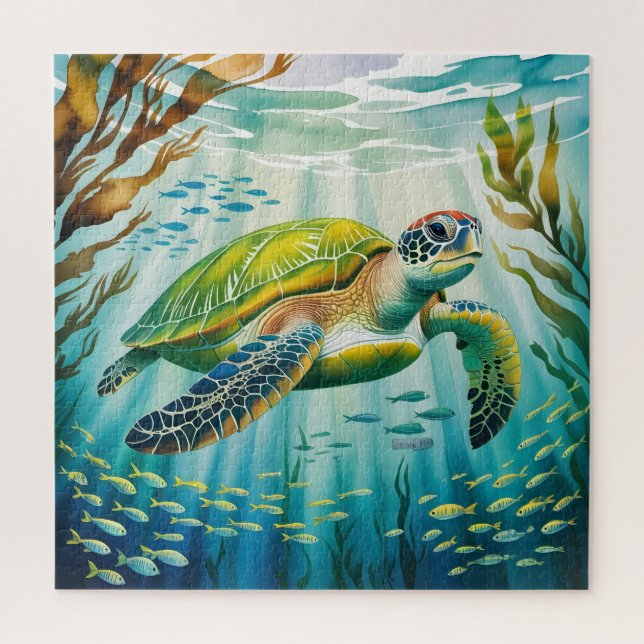 Geschilderte Schildkröte Puzzle (Vertikal)