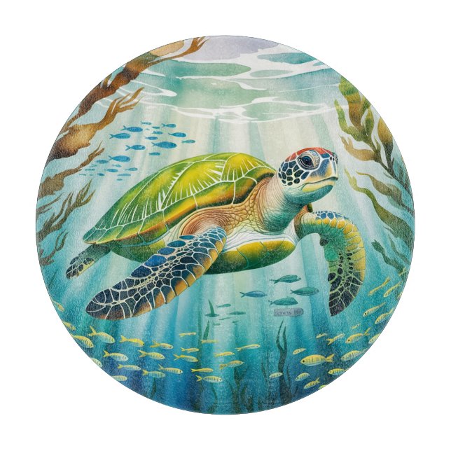 Geschilderte Schildkröte Schneidebrett (Vorderseite)