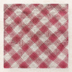 Geschirdigtes Textil: farbenfroher Stoffuntergrund Glasuntersetzer