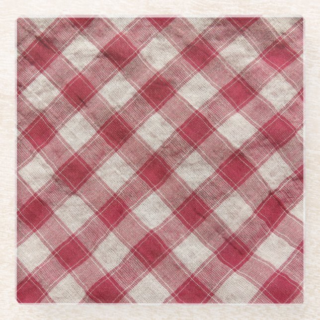 Geschirdigtes Textil: farbenfroher Stoffuntergrund Glasuntersetzer (Vorderseite)