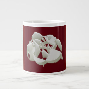 Geschirmter Marmor abstrakte moderne Kunstpflaume Jumbo-Tasse