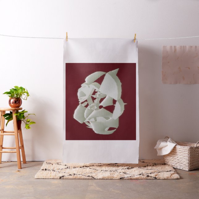 Geschirmter Marmor abstrakte moderne Kunstpflaume Stoff (Beispiel)
