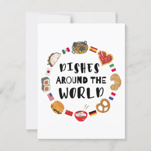 Geschirr auf der ganzen Welt Postkarte