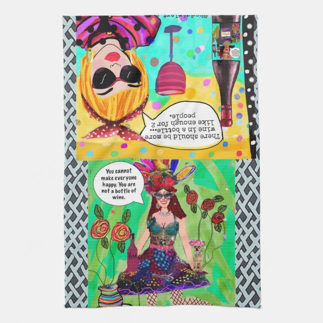 Geschirr-HandtuchMan kann nicht jeden glücklich ma Geschirrtuch (Vertikal)