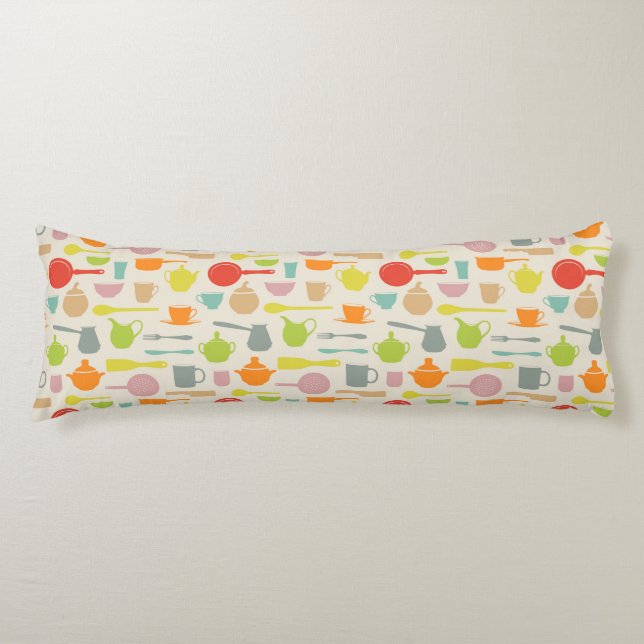 Geschirr-Muster Seitenschläferkissen (Vorderseite)