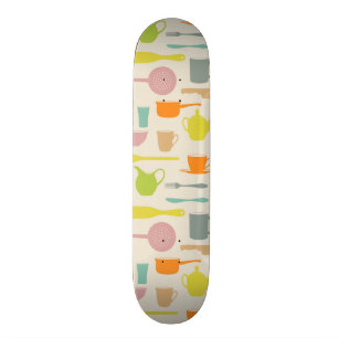 Geschirr-Muster Skateboard