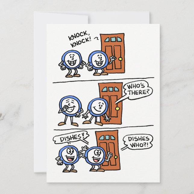 Geschirr und Einladung zu einem Party laden (Vorderseite)