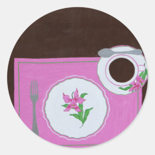 "Geschirr von Dallmayr " Runder Aufkleber