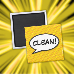 Geschirrspüler Clean Fun Retro Comic Pop Kunst Magnet