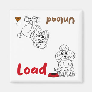 Geschirrspüler für Poodle, Be- und Entladen Magnet