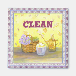 Geschirrspüler Magnet #1 "Clean" auf Eiern und Blu
